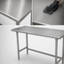 Thumbnail image #3 for Advance Tabco 144-Inch x 36-Inch 304 Stainless Steel Flat Top Work Table with Galvanized Open Base