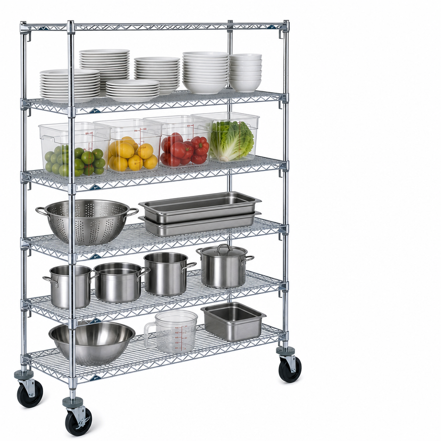 Five-Shelf Wire Shelving