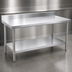 Thumbnail image #3 for Spec-Master Marine Series 48 x 30 Inch Stainless Steel Work Table with 4-1/2 Inch Backsplash and Adjustable Undershelf