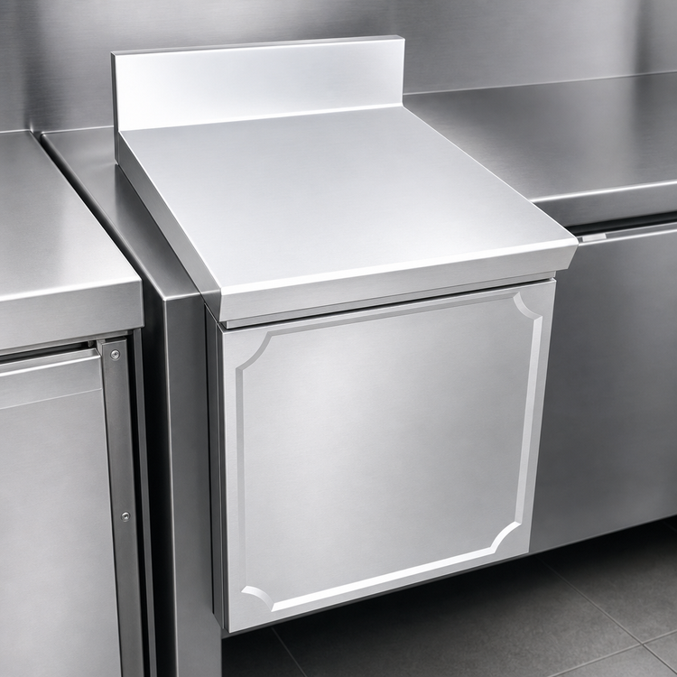 Product image #3 for La Rosa Refrigeration 12-Inch Stainless Steel Top Extension Panel with Sides