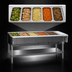 Thumbnail image #3 for Eagle Group 79-Inch Liquid Propane Hot Food Table with 5 Dry Wells, Open Base, Stainless Steel Top, and Cutting Board