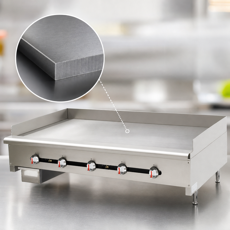 Product image #3 for Comstock-Castle 24-Inch Countertop Gas Griddle with Manual Controls and Smooth Steel Plate