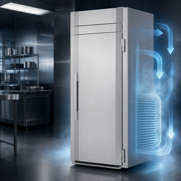 Product image #3 for UltraSpec™ Series Extra High Roll-Thru Freezer, 1-Section, Self-Contained, 42.27 Cu. Ft., Standard Depth, Stainless Steel