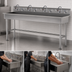 Thumbnail image #3 for Advance Tabco Multiwash 4-Station Freestanding ADA Hand Wash Sink with 4 Gooseneck Faucets, 80-Inch