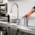 Thumbnail image #3 for T&S Brass B-2743 Single Lever Side Mount Faucet with 6-Inch Swivel Gooseneck and 4-Foot Sidespray