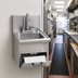 Thumbnail image #3 for Space Saver Wall-Mounted 304 Stainless Steel Hand Sink with Gooseneck Faucet, Soap Holder, and Towel Dispenser
