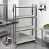 Thumbnail image #3 for Cambro Camshelving Elements XTRA 4-Shelf Solid High Density Top Rail Stationary Starter Unit, 21D x 36L x 81H, Speckled Gray