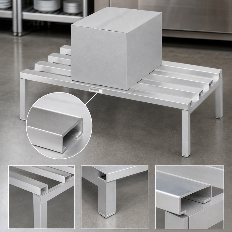 Product image #3 for Channel Manufacturing C-Channel Aluminum Dunnage Rack, Standard Series, 48"W x 24"D x 12"H, 2,500 lb. Capacity