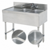 Thumbnail image #3 for Advance Tabco Special Value Series 36-Inch 2-Compartment Stainless Steel Bar Sink with Left Drainboard and Splash-Mounted Faucet