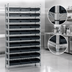 Thumbnail image #3 for Quantum Conductive Wire Shelving Bin Storage System, 36 in. W x 24 in. D x 74 in. H, Chrome Plated