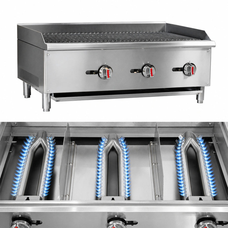 Three High-Output Burners