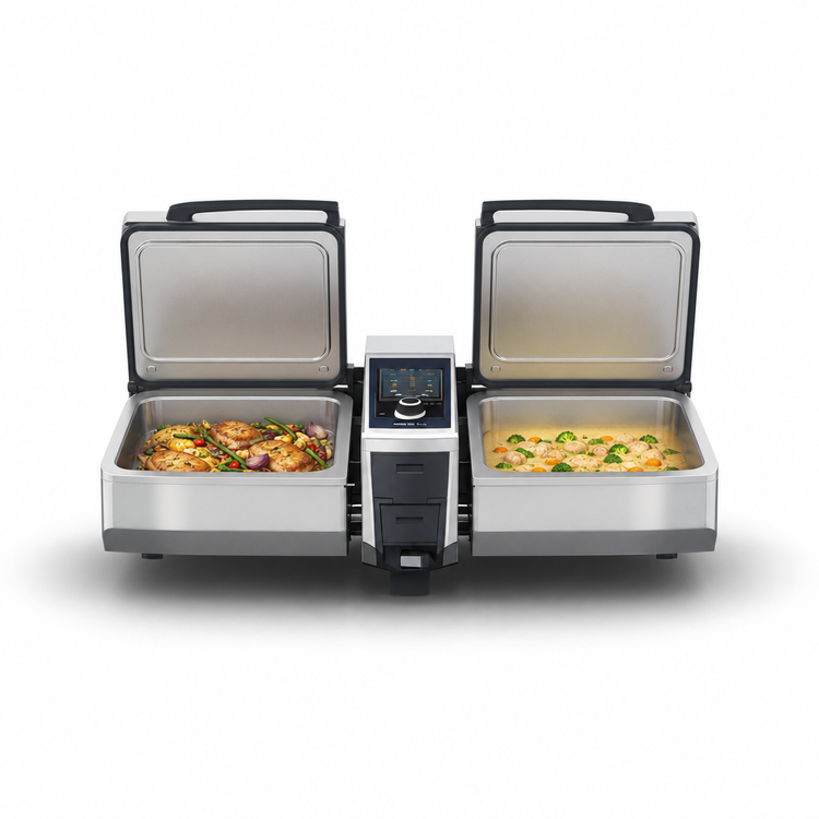 Product image #3 for RATIONAL iVario Pro 2-XS Power Tilt Multifunctional Cooking Center, 208/240V 3-Phase