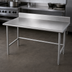 Thumbnail image #3 for Advance Tabco 144-Inch x 30-Inch Stainless Steel Open Base Work Table with 5-Inch Backsplash
