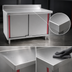 Thumbnail image #3 for Eagle Spec-Master Marine Series 84-Inch Stainless Steel Enclosed Work Table with Cabinet Base and Sliding Doors