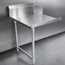 Thumbnail image #3 for BK Resources 36-Inch Straight Clean Dish Table, Right-To-Left Operation, 304 Stainless Steel Top, Galvanized Legs