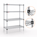Thumbnail image #3 for EAGLEbrite Quad-Adjust 4-Tier Wire Shelving Starter Unit, 60W x 24D x 74H, Zinc Finish