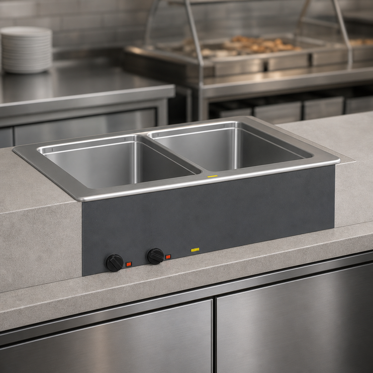 Product image #3 for Vollrath Two-Well Drop-In Electric Hot Food Well, Infinite Controls, 120V