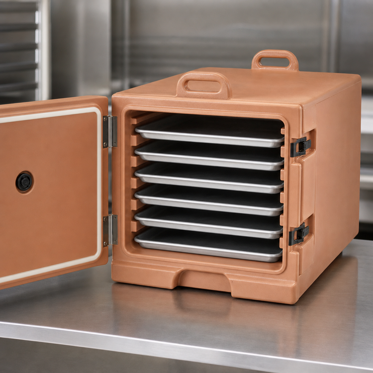 Product image #4 for Cambro Camcarrier Insulated Front-Loading Sheet Pan Carrier for 6 Full-Size 18 x 26 Pans, Coffee Beige