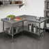Thumbnail image #3 for John Boos L-Shaped Corner Stainless Steel Work Table, 60 x 60 Inch, 24 Inch Working Depth