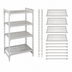 Thumbnail image #4 for Cambro Camshelving Premium 4-Shelf Stationary Starter Unit, 18 x 30 x 64 Inches, Vented Polypropylene Shelving, Speckled Gray