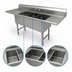 Thumbnail image #3 for Advance Tabco Fabricated 3-Compartment Sink with Left & Right Drainboards, 84 Inch, 16 Gauge 304 Stainless Steel