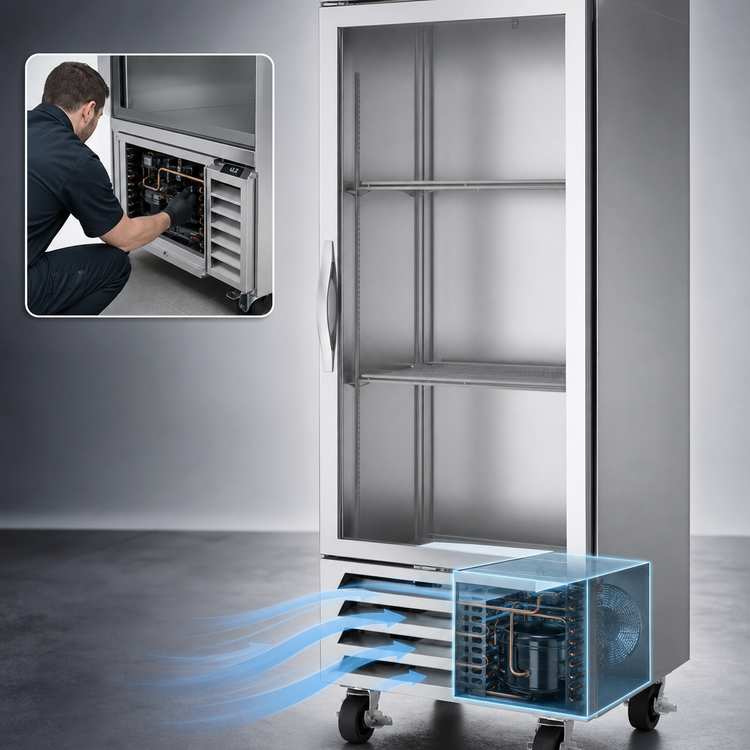 Product image #3 for Beverage-Air Horizon Series 1-Section Bottom Mount Reach-In Glass Door Freezer, 19.08 Cu. Ft.