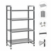 Thumbnail image #3 for Cambro Camshelving Elements XTRA 4-Tier Stationary Starter Unit, 24 x 48 x 64 Inch Solid Polymer Shelving, Speckled Gray