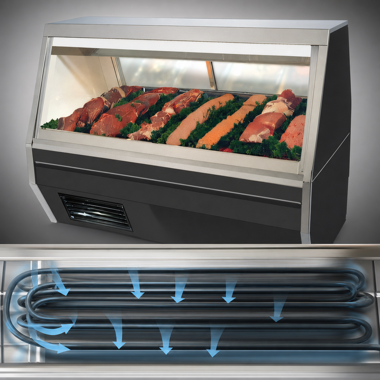 Product image #3 for Howard-McCray 35 Series 119-Inch Full Service Red Meat Service Case with Straight Glass and Self-Contained Refrigeration