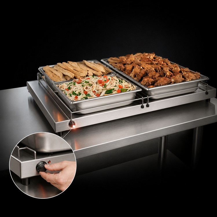 Product image #3 for Hatco Glo-Ray 18-Inch Wide x 21-1/2-Inch Deep Freestanding Heated Shelf with Adjustable Thermostat