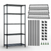 Thumbnail image #3 for Quantum 36 Inch x 36 Inch x 63 Inch Black Epoxy Antimicrobial Wire Shelving Starter Kit