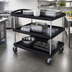 Thumbnail image #3 for Metro myCart Series 3-Shelf Open Base Polymer Utility Cart, Black