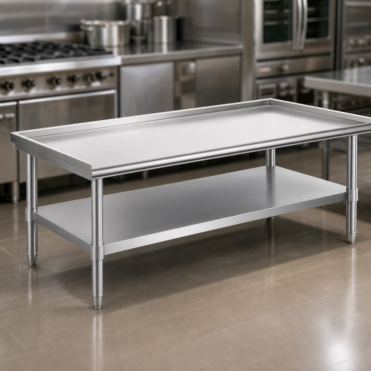Product image #3 for Eagle T3024SGS 24-3/8"W x 30-3/8"D Stainless Steel Griddle/Equipment Stand - 16-Gauge 300-Series Top, 1000 lb Capacity