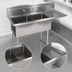 Thumbnail image #3 for John Boos E-Series 2-Compartment Stainless Steel Sink with Right Drainboard and Backsplash
