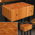 Thumbnail image #4 for Rouge et Noir Le Bloc American Cherry End Grain Butcher Block Work Table, 30 x 30 x 34 Inches