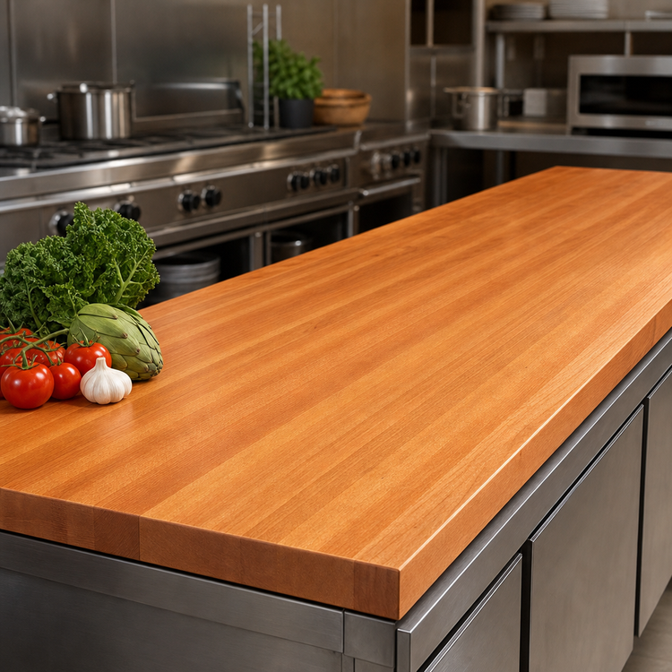 Product image #3 for Boos Block American Cherry Edge Grain Kitchen Countertop with Varnique Finish, 120 x 27 x 3 Inches