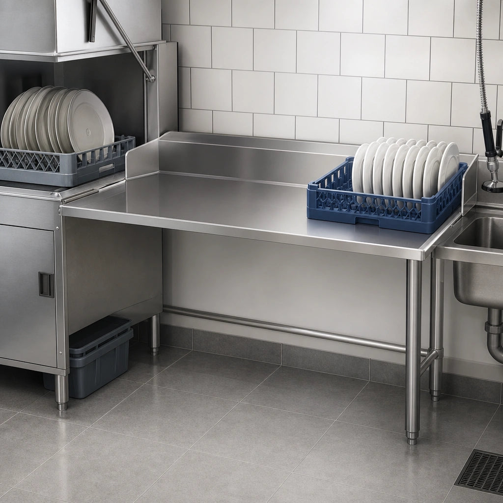 Straight Clean Dish Table Design