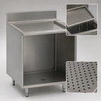 Thumbnail image #3 for Eagle Group 2200 Series WBGR12-22 Stainless Steel Underbar Glass Rack Storage Unit, Recessed Worktop, Open Front, 12 x 24 Inches