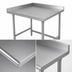 Thumbnail image #3 for 30 x 30 Inch Corner Stainless Steel Work Table with 1-1/2 Inch Rear Up-Turn