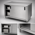 Thumbnail image #3 for Advance Tabco Special Value Economy Enclosed Work Table with Cabinet Base and Sliding Doors, 60