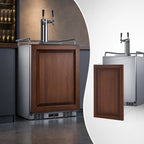 Thumbnail image #4 for Summit Commercial SBC682PNRTWIN 24-Inch Panel-Ready Stainless Steel Dual-Tap Beer Kegerator, 5.6 Cu. Ft., Built-In/Freestanding