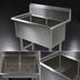 Thumbnail image #3 for John Boos Pro-Bowl 2-Compartment Stainless Steel Commercial Sink with Boxed Backsplash