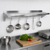 Thumbnail image #3 for John Boos Stallion Wall-Mount Pot Rack Shelf with 7 Hooks, 84 x 18 x 13 Inches
