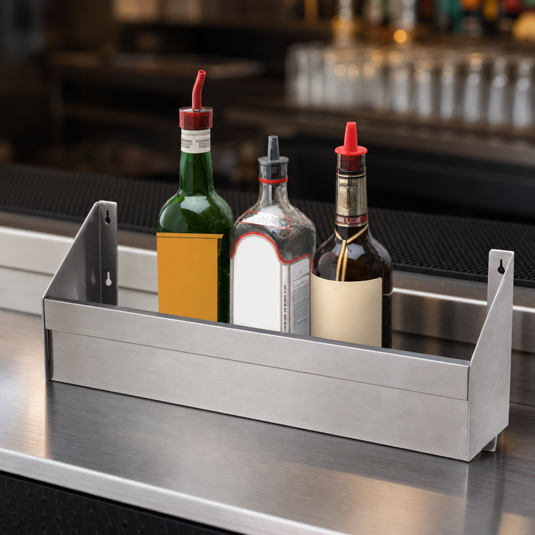 Product image #3 for Advance Tabco Underbar Basics™ SRK-18 Single Tier Stainless Steel Speed Rail