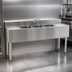 Thumbnail image #3 for 1800 Series Three-Compartment Underbar Sink Unit with Left and Right Drainboards, 60 Inch 304 Stainless Steel