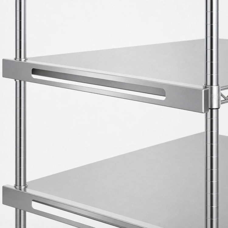 Product image #3 for Metro Super Erecta 36-Inch W x 4-Inch H Stainless Steel Shelf Ledge for Solid Shelves