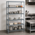 Thumbnail image #4 for Quantum 48 Inches x 21 Inches x 86 Inches Gray Epoxy Antimicrobial Wire Shelving Starter Kit with 5 Shelves
