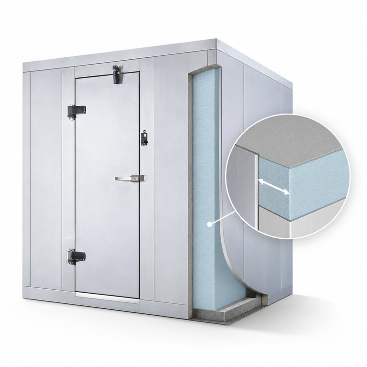 Product image #3 for AmeriKooler Indoor Quick Ship Walk-In Freezer with Floor and Remote R-448A Refrigeration