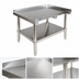 Thumbnail image #3 for 48-1/2 Inch x 30 Inch Stainless Steel Equipment Stand with 2 Inch Up-Turn and Adjustable Undershelf