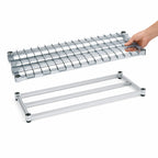 Thumbnail image #3 for Metro Super Erecta 1860DRS Stainless Steel Dunnage Shelf with Removable Wire Mat, 60"W x 18"D, 1,000 lb. Capacity