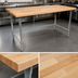 Thumbnail image #3 for John Boos HNB08 48-Inch x 30-Inch Wood Top Work Table with Galvanized Base